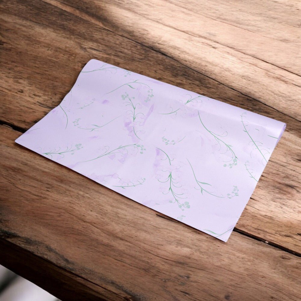 Foi de ambalat decorative model floral - mov (set 20 buc) 60x60cm - CraftUp