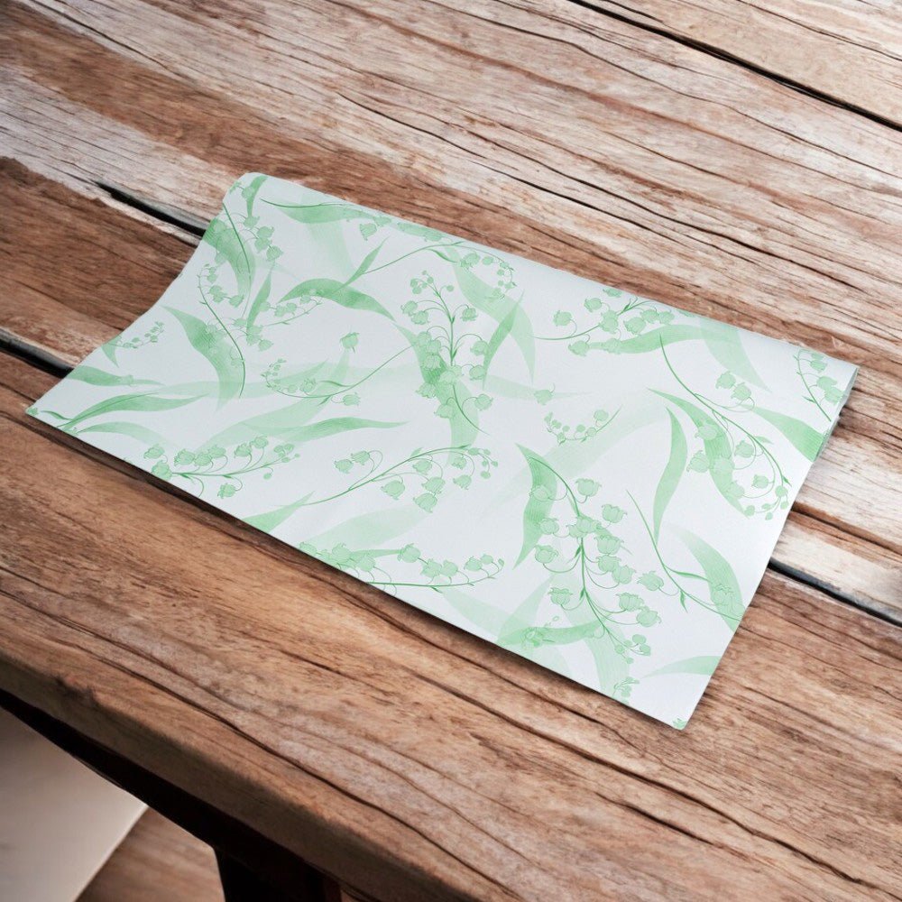 Foi de ambalat decorative model floral - verde (set 20 buc) 60x60cm - CraftUp