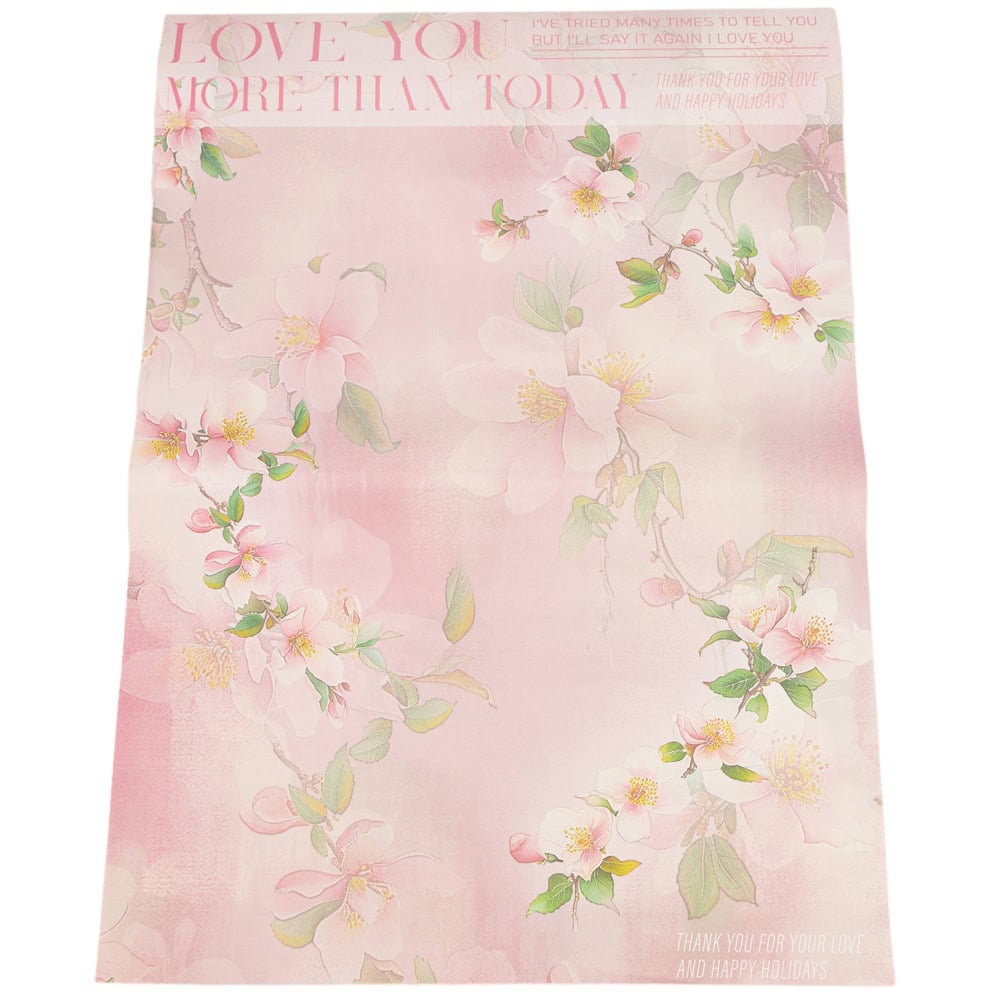 Foi de ambalat decorative model floral vintage - roz (set 10 buc) - CraftUp