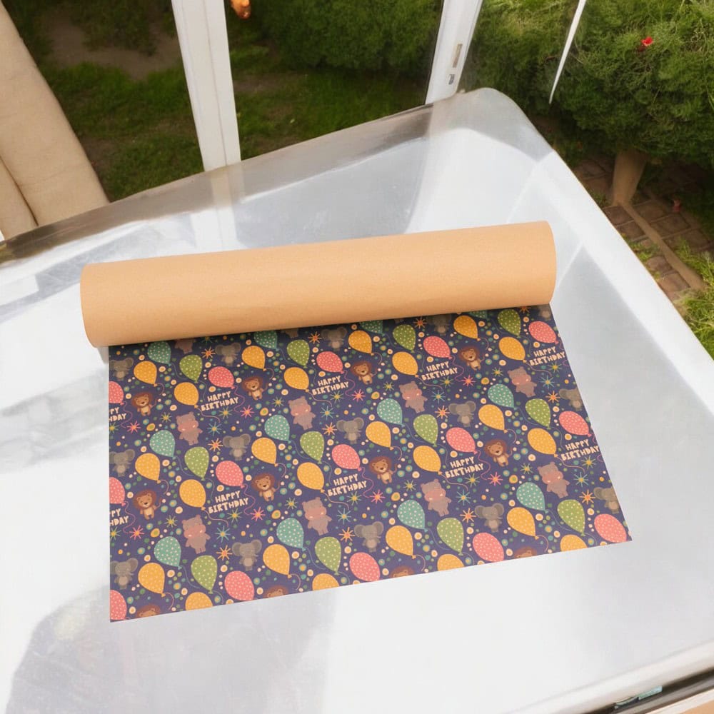 Foi hârtie de ambalat kraft - model 2 baloane (set 50 buc) - CraftUp