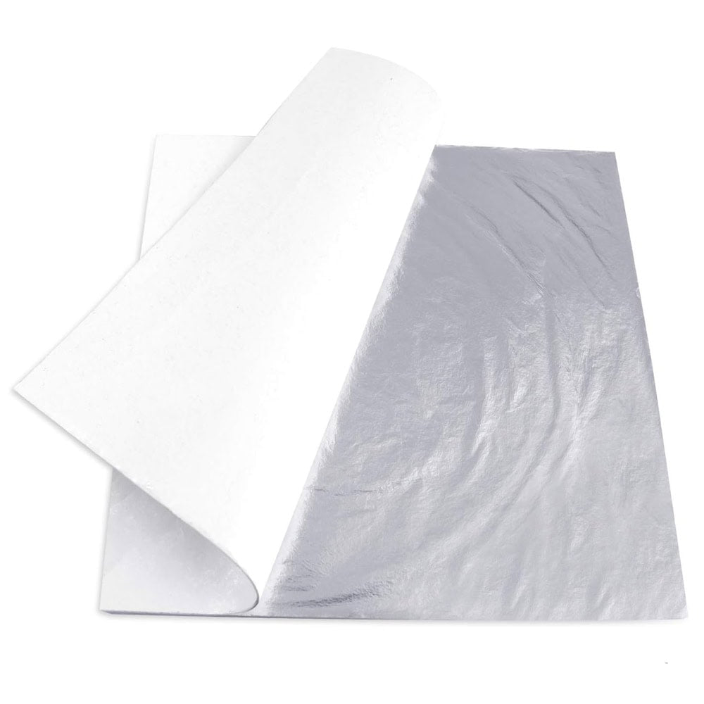 Foi imitație argint pentru proiect DIY (500 foi) - CraftUp