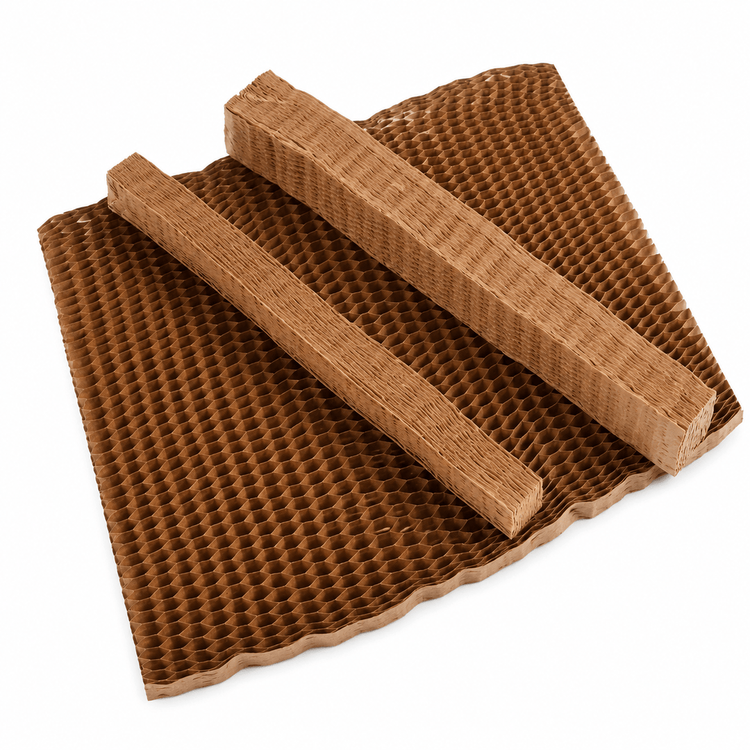 Folie honeycomb pentru ambalat - maro (set 6 buc) - CraftUp