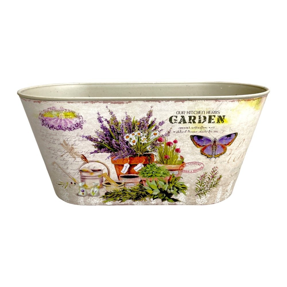 Ghiveci oval din plastic model Garden 13x25x11.5cm - CraftUp