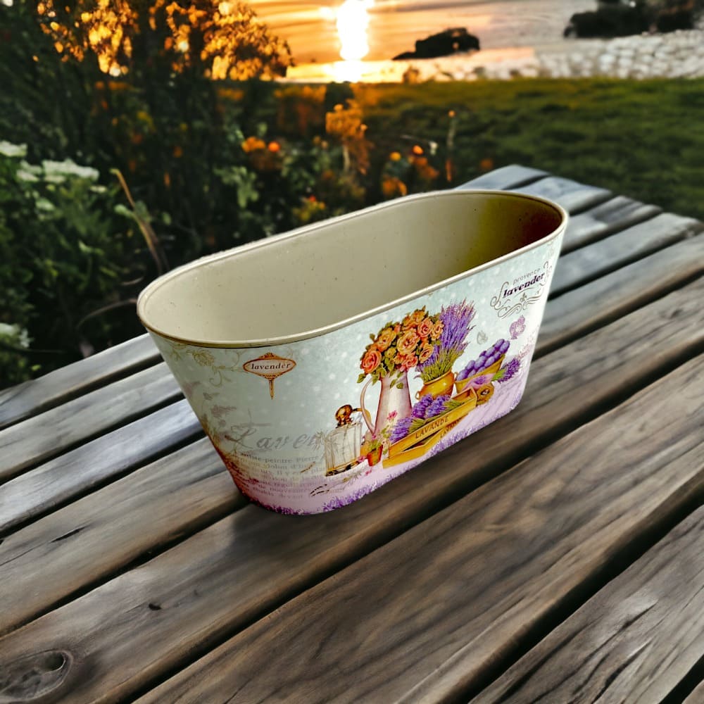 Ghiveci oval din plastic model Lavender 13x25x11.5cm - CraftUp