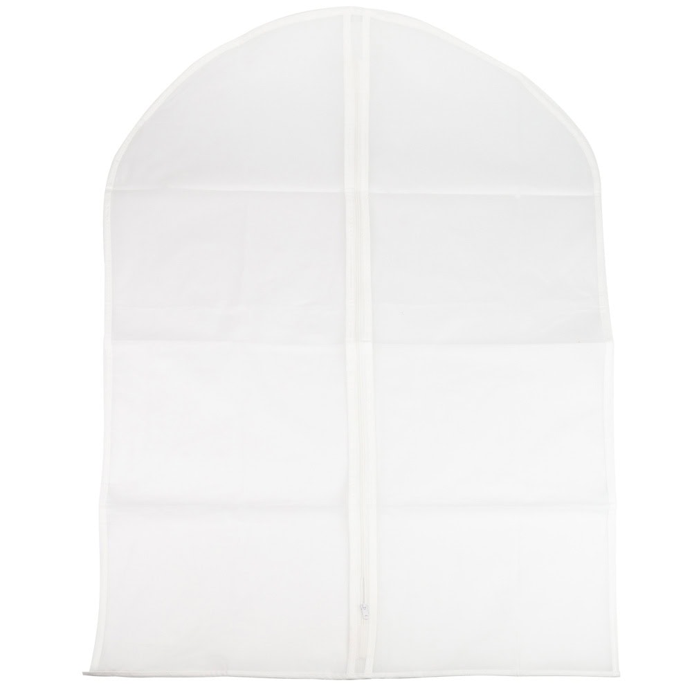 Huse plastic groase cu fermoar pentru haine - alb mat - 60x100cm - CraftUp