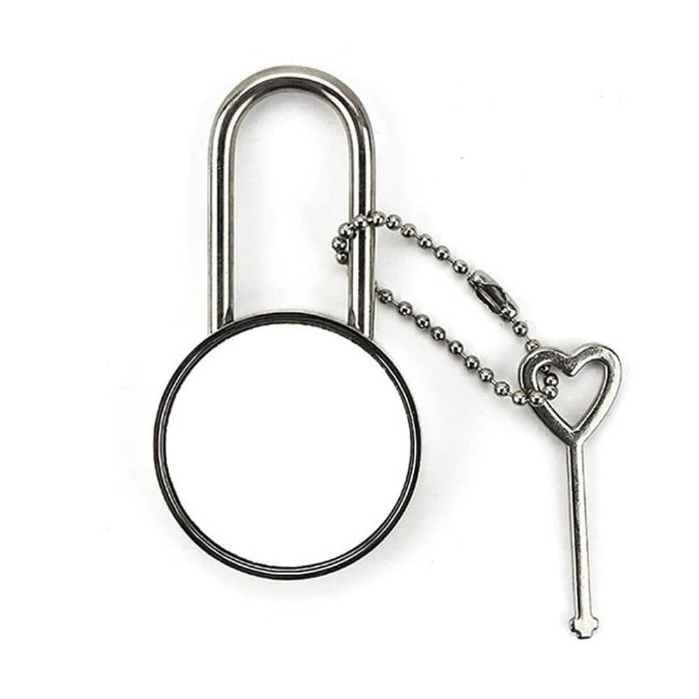 Lacăt metalic sublimabil cu cheiță - rotund - CraftUp