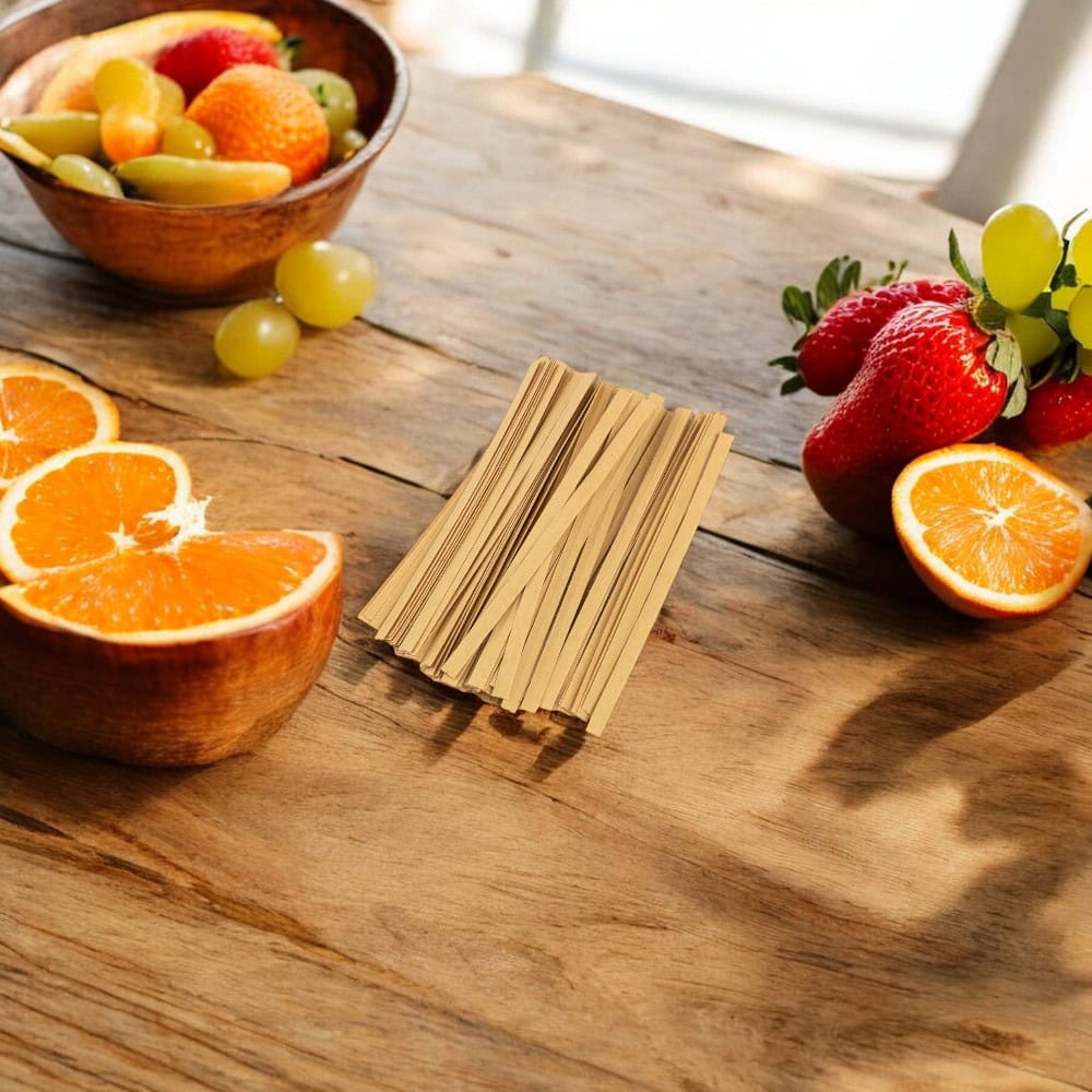 Legături hartie 9cm - Kraft (set 1000 buc) - CraftUp