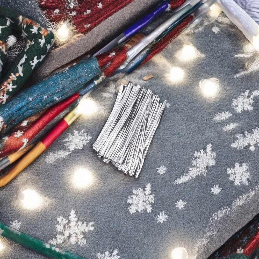 Legături plastic 10cm - Argintiu (set 800 buc) - CraftUp