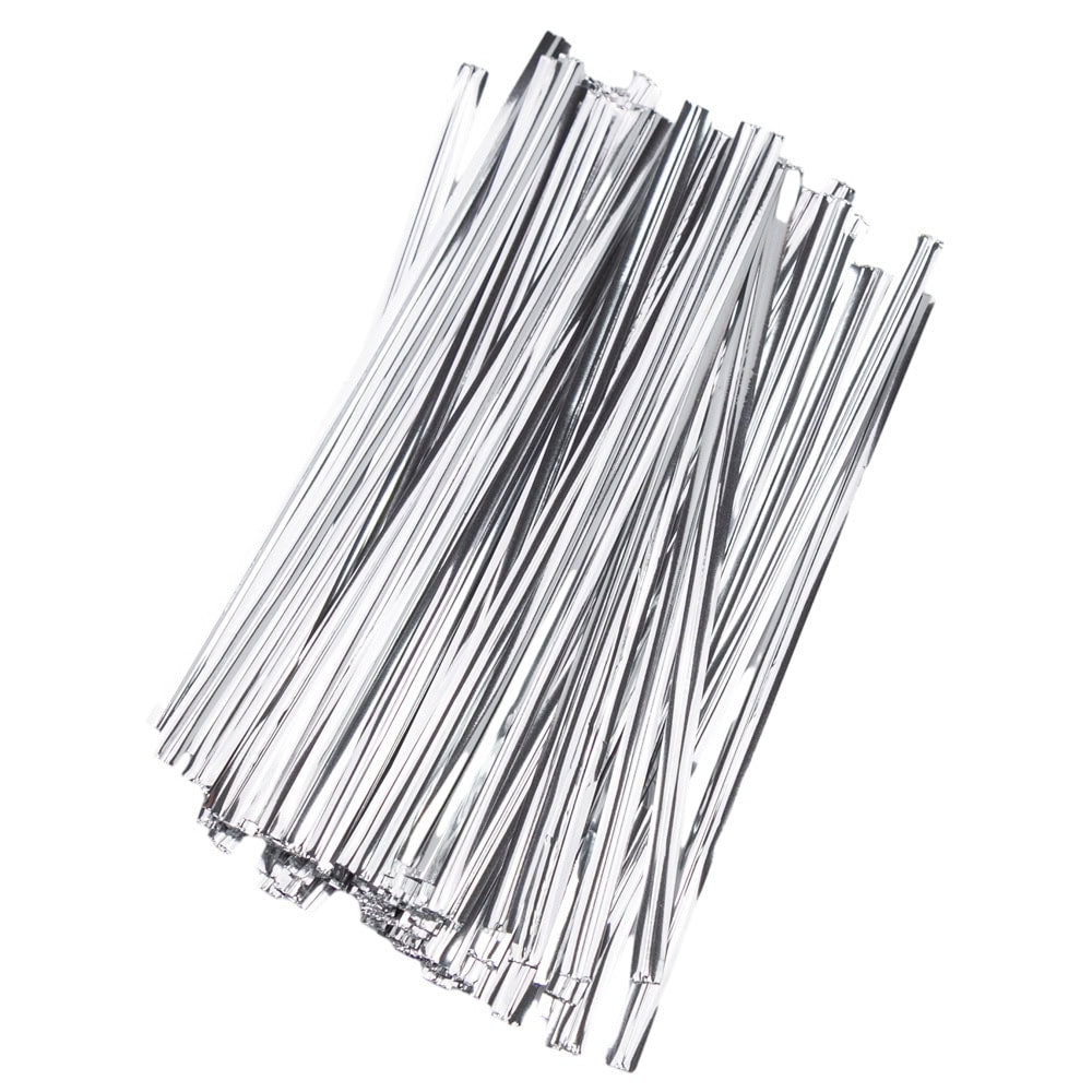 Legături plastic 10cm - Argintiu (set 800 buc) - CraftUp