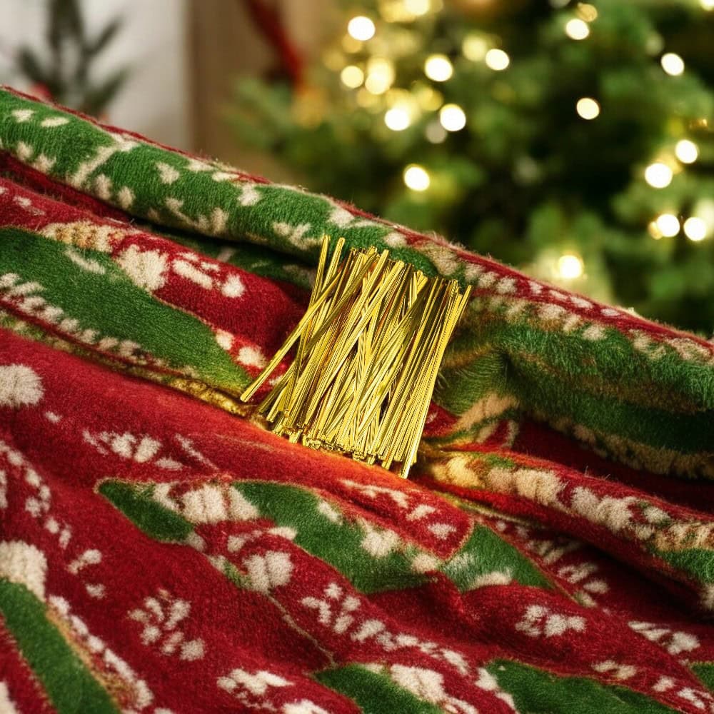 Legături plastic 10cm - Auriu (set 800 buc) - CraftUp