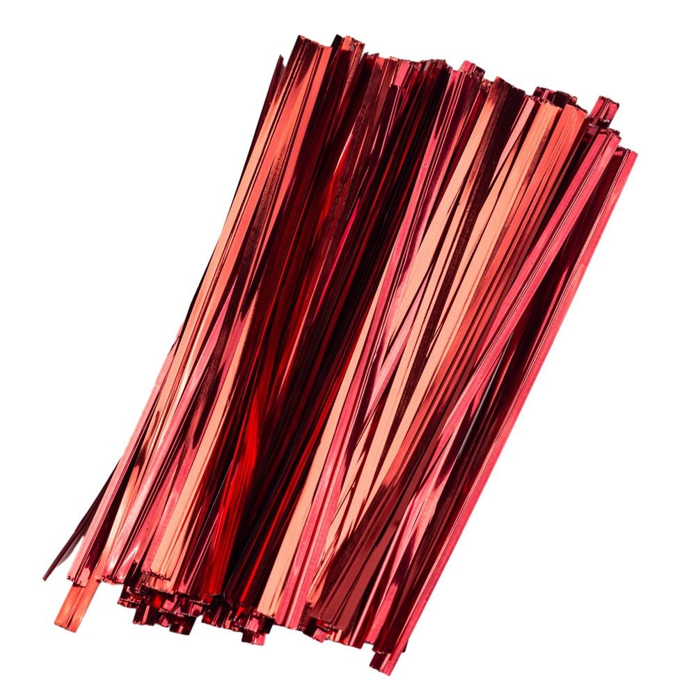 Legături plastic 10cm - Roșu (set 800 buc) - CraftUp