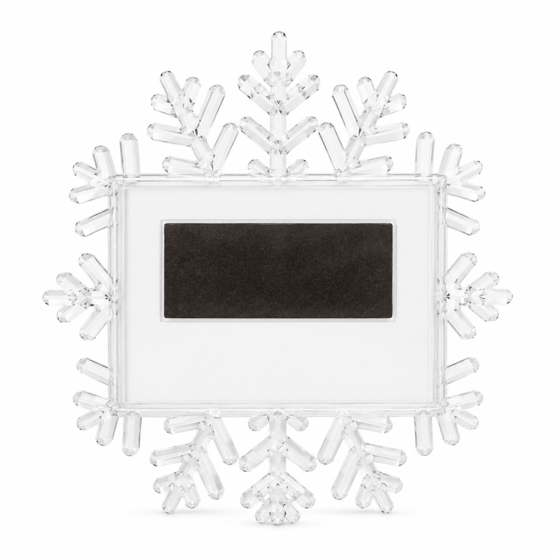 Magnet frigider cu ramă foto fulg de zăpadă - transparent - CraftUp