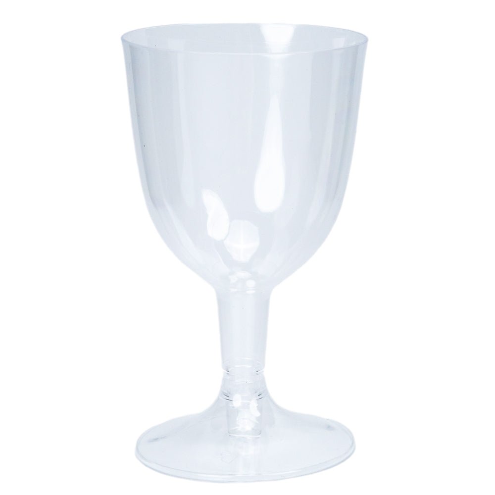 Pahare plastic pentru vin - transparent (set 25 buc) - 6.5x11cm - CraftUp