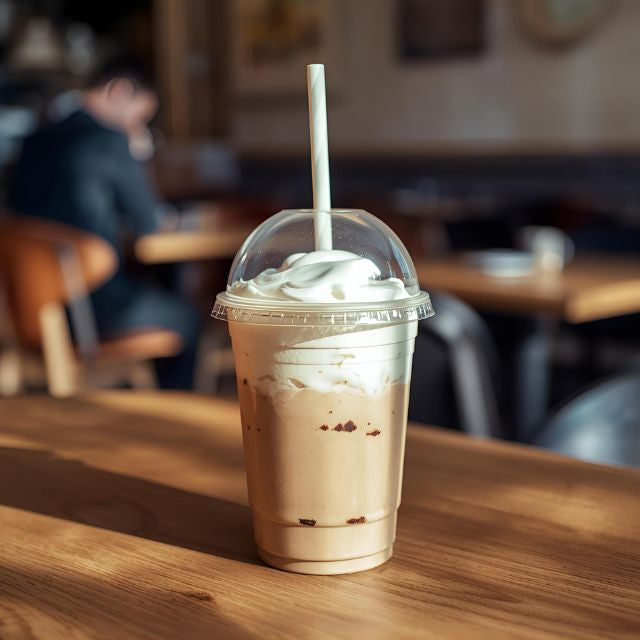 ECO set of plastic cups + domed lids, Ø95 mm, 300/400 ml (100 pcs)