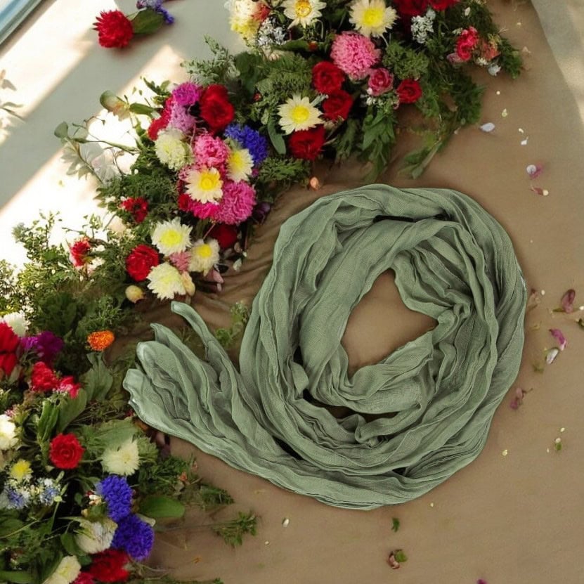 Pânză textil decorativă pentru masă 90x400cm - verde deschis - CraftUp