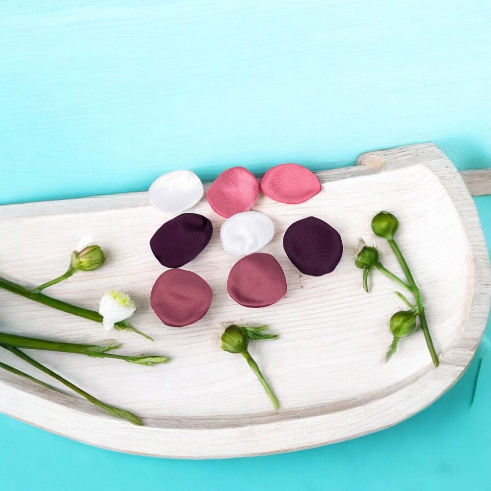 Petale textură mătase - model 1 nuanțe de Mov (set 200 buc) - CraftUp