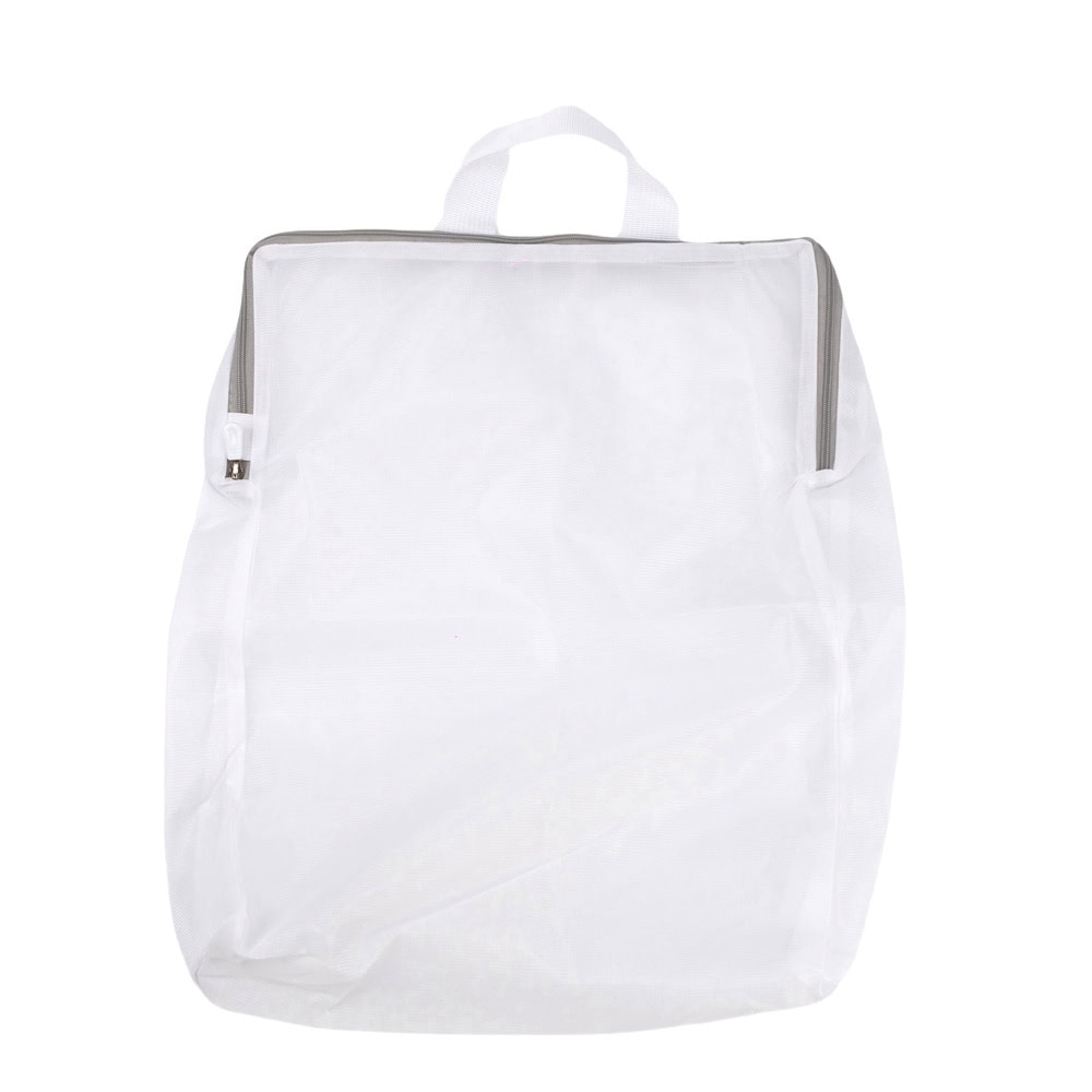 Plase de rufe cu mâner și fermoar - alb (set 10 buc) - 30x40x8cm - CraftUp