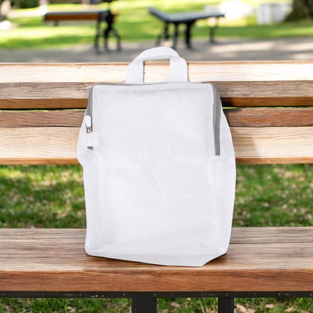 Plase de rufe cu mâner și fermoar - alb (set 10 buc) - 40x50x10cm - CraftUp