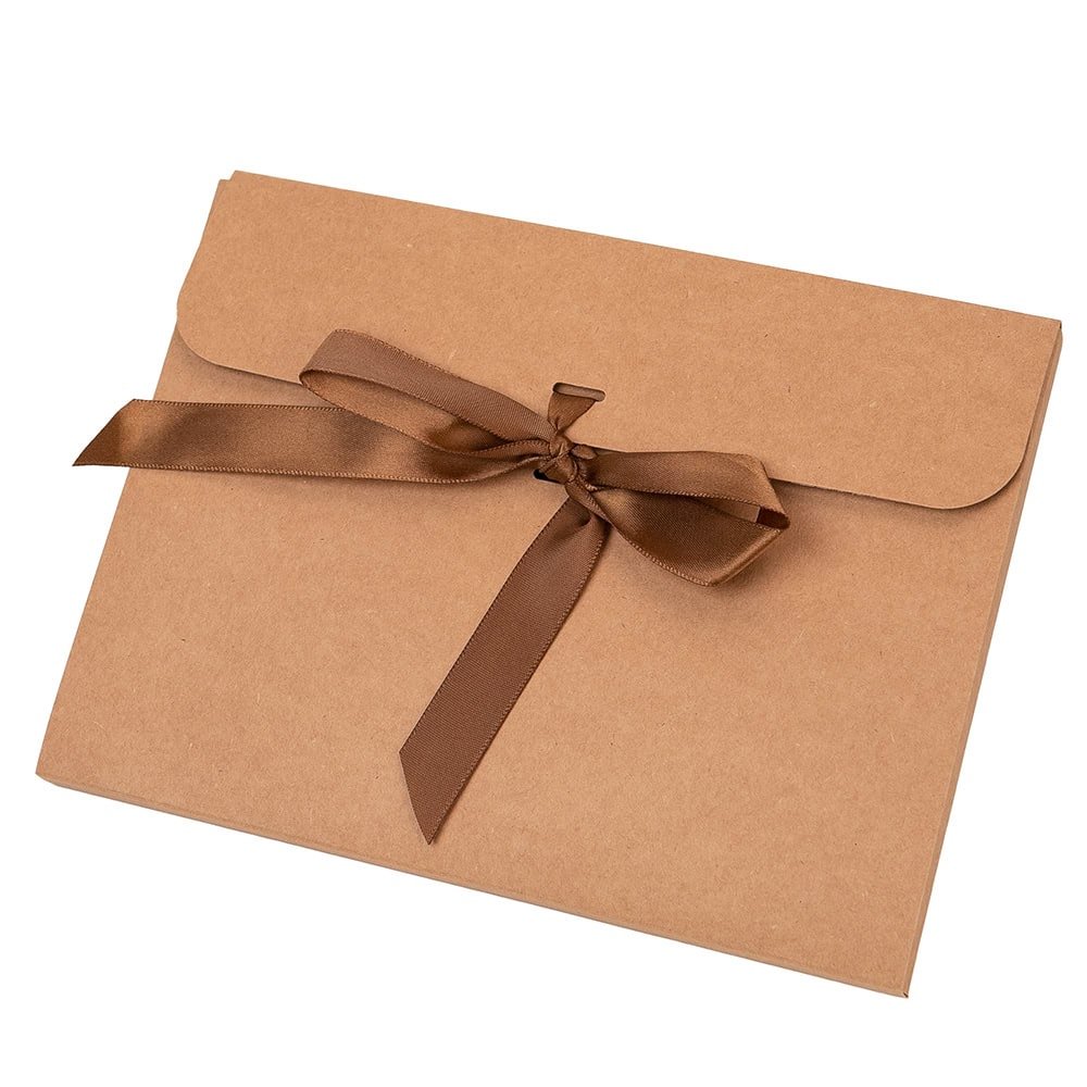 Plic hârtie cu panglică - kraft - CraftUp