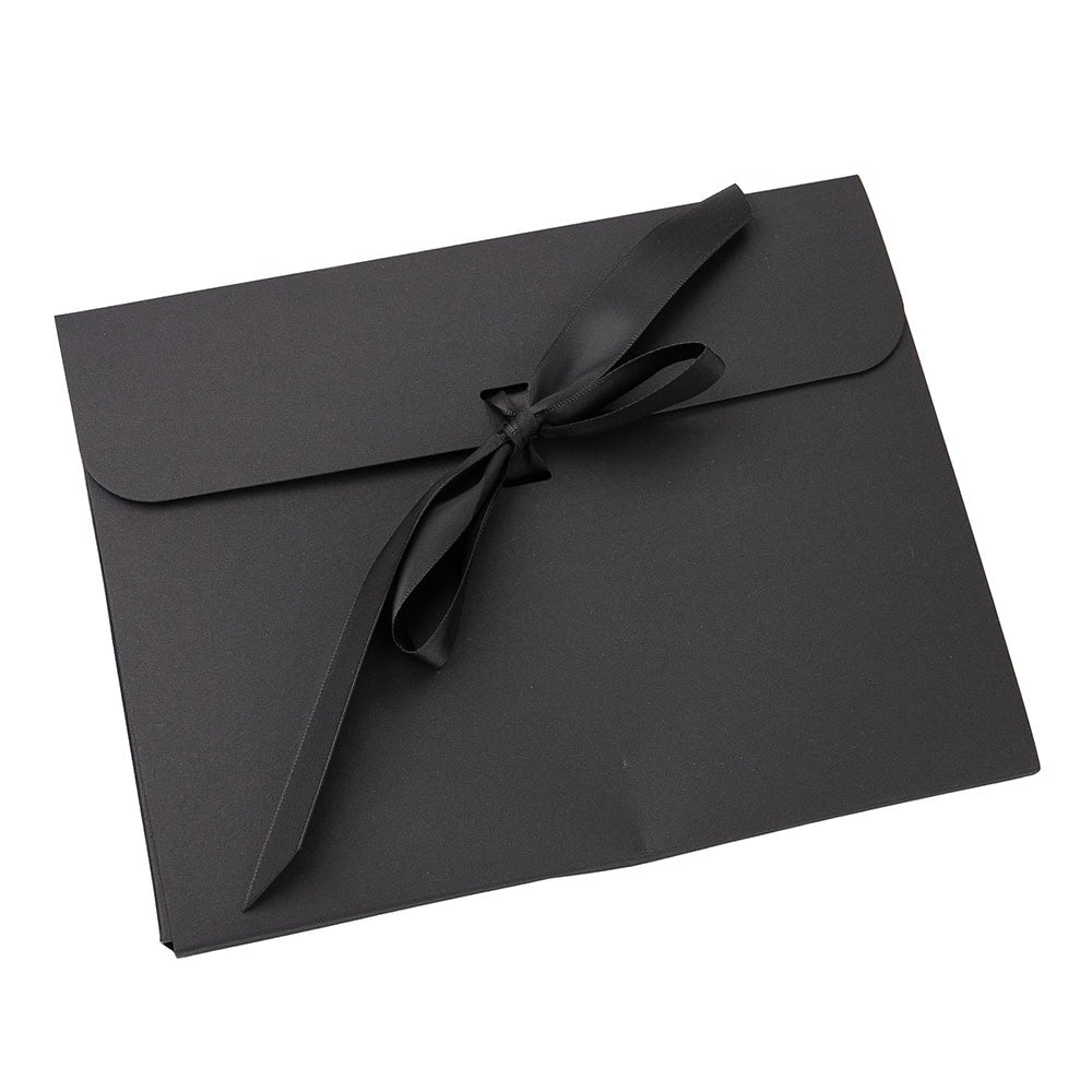 Plic hârtie cu panglică - negru - CraftUp