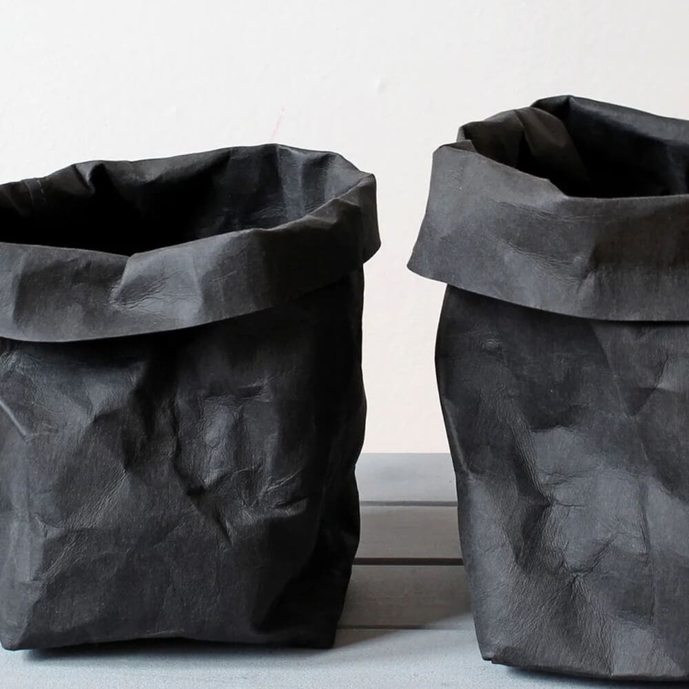 Pungă hârtie pliabilă și rezistentă la apă - negru - CraftUp