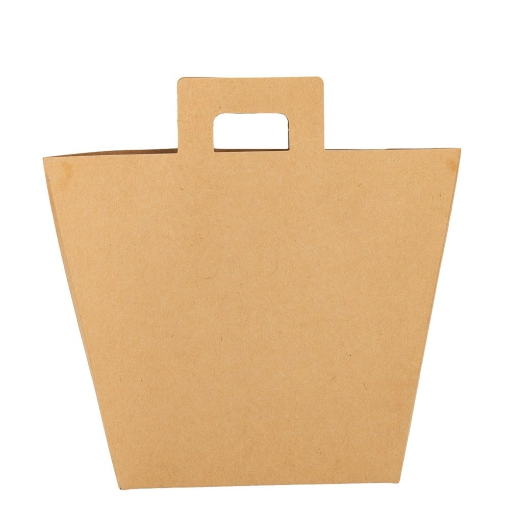 Pungă kraft cu mâner dreptunghiular (set 12 buc) - CraftUp