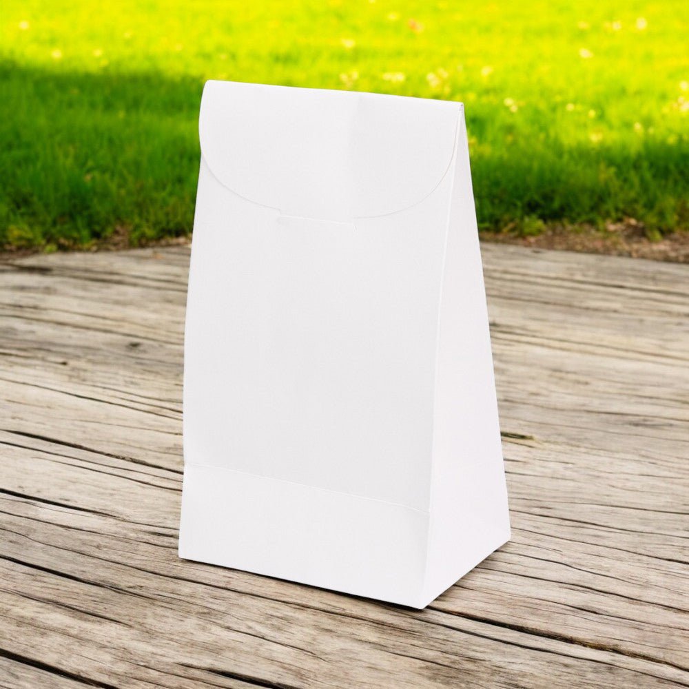 Pungă stand up cu închidere – alb (set 20 buc) 20x12x8cm - CraftUp