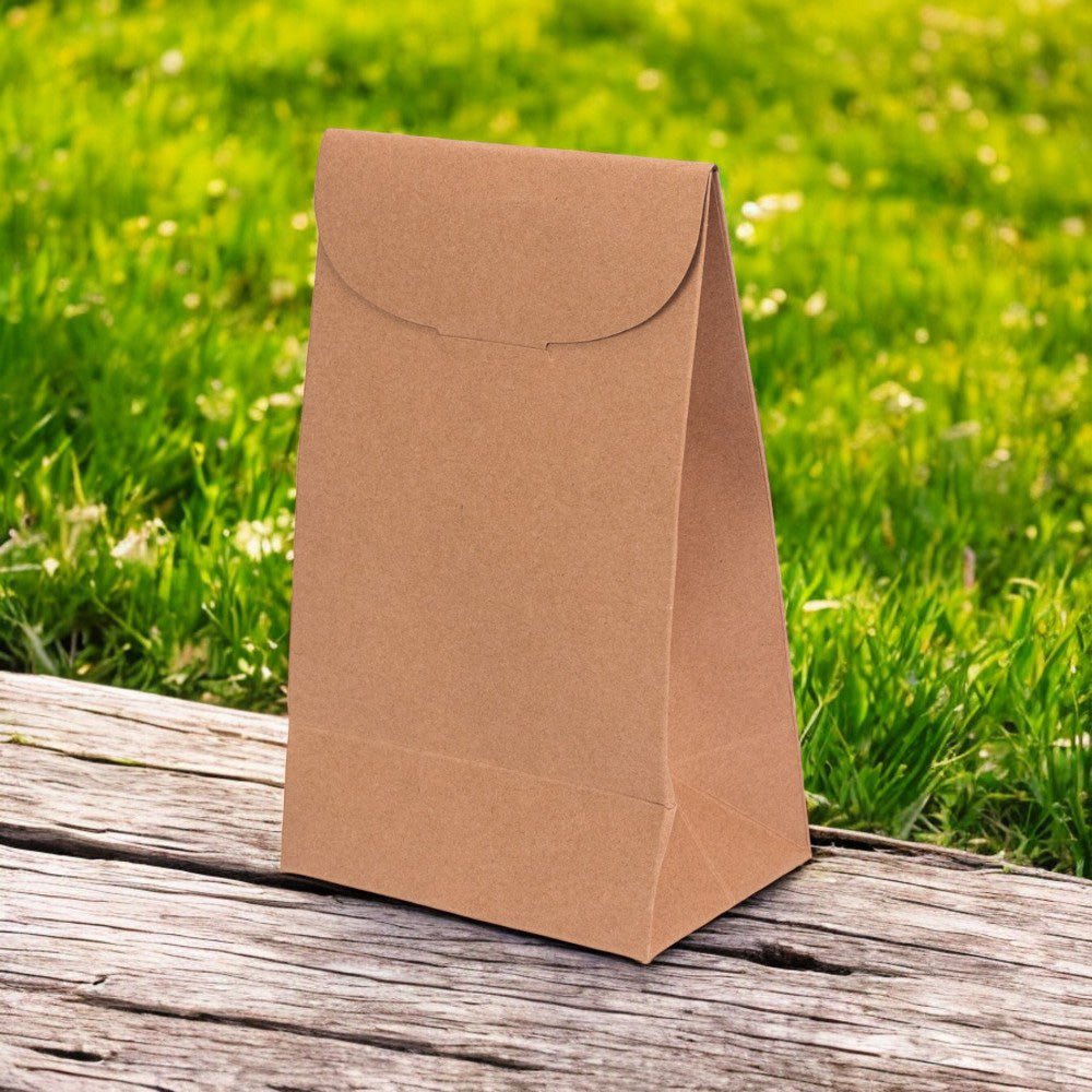 Pungă stand up cu închidere – kraft (set 20 buc) 20x12x8cm - CraftUp