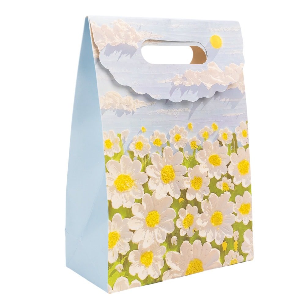 Pungi design pictură 3D cu închidere velcro și mâner - model 2 (set 10 buc) - CraftUp