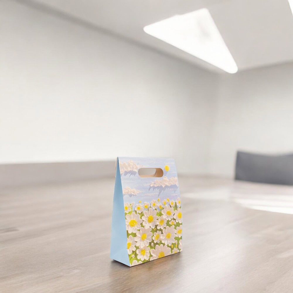 Pungi design pictură 3D cu închidere velcro și mâner - model 2 (set 10 buc) - CraftUp