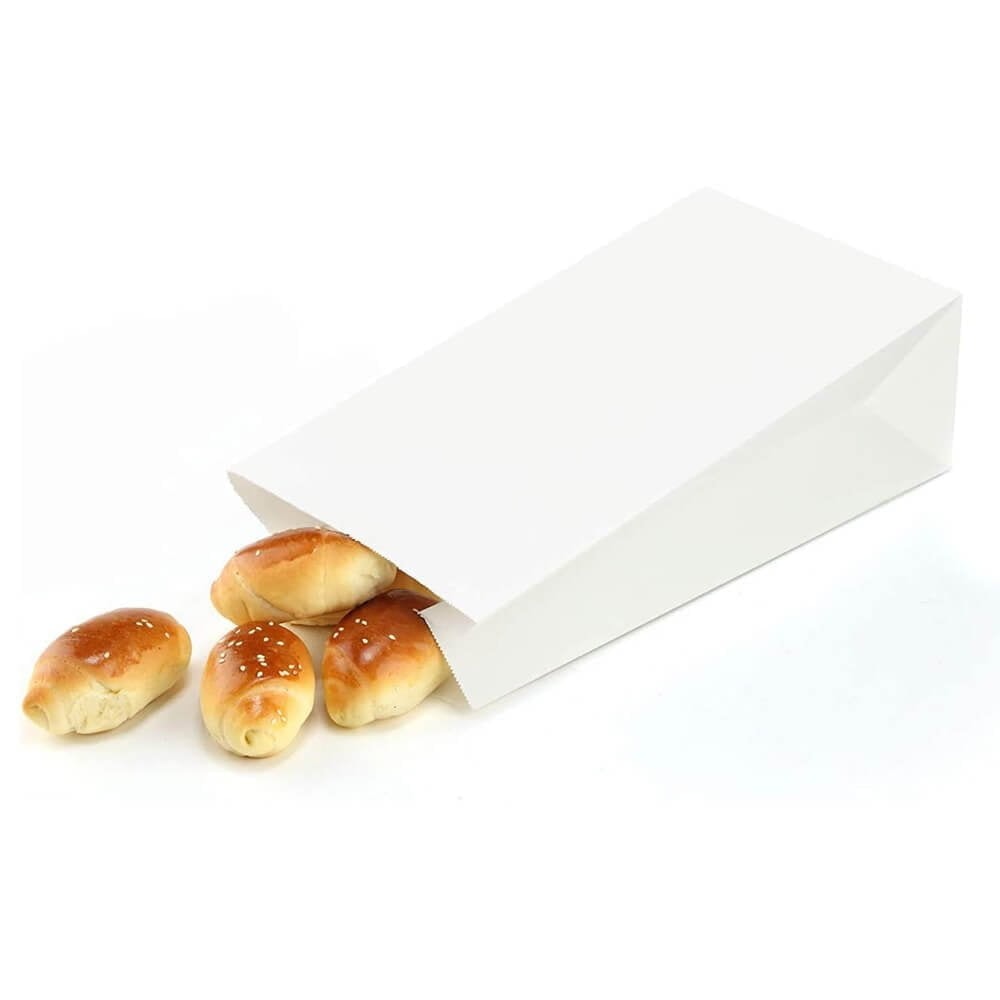 Pungi hârtie simple deschise - alb (set 50 buc) - CraftUp