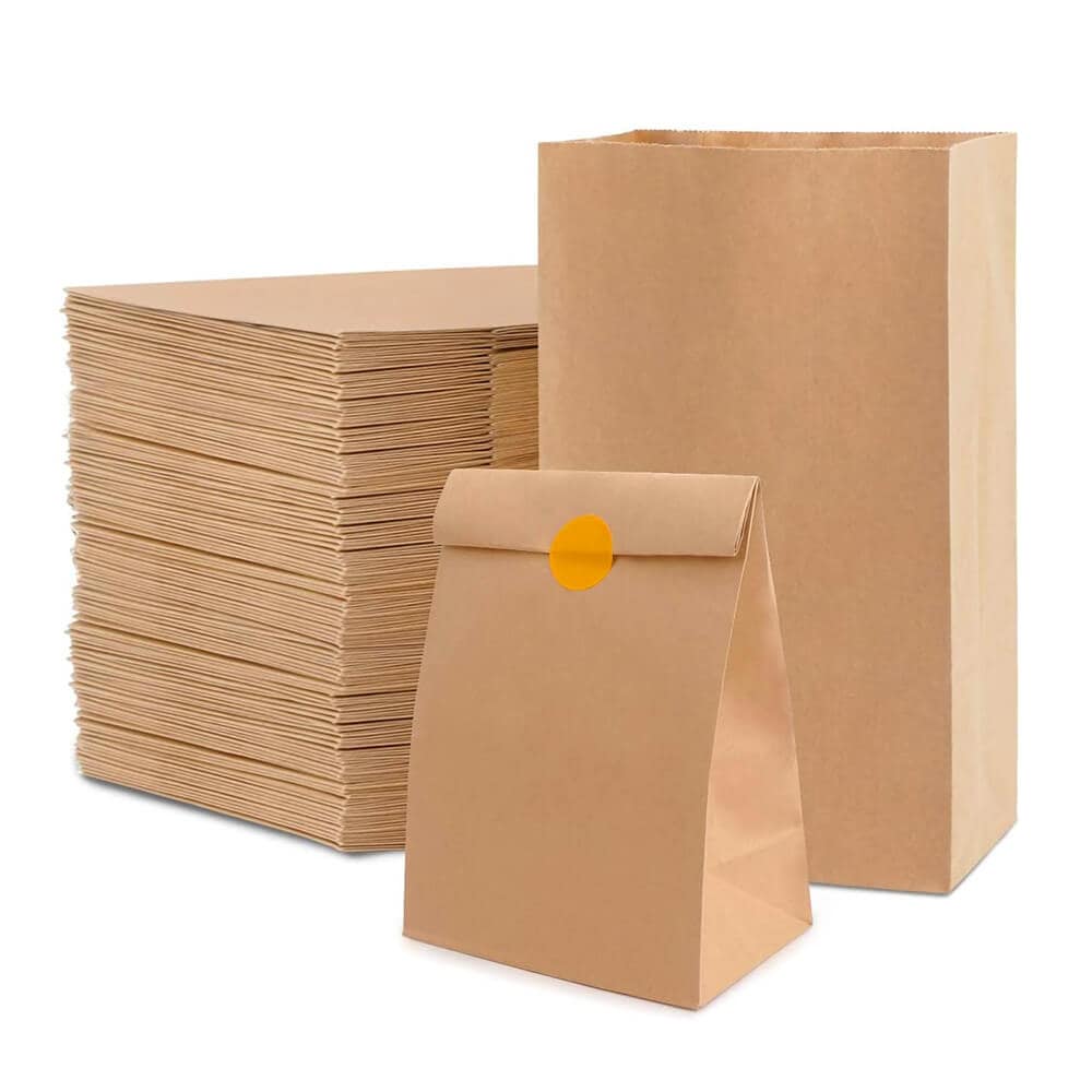 Pungi hârtie simple deschise - kraft (set 50 buc) - CraftUp