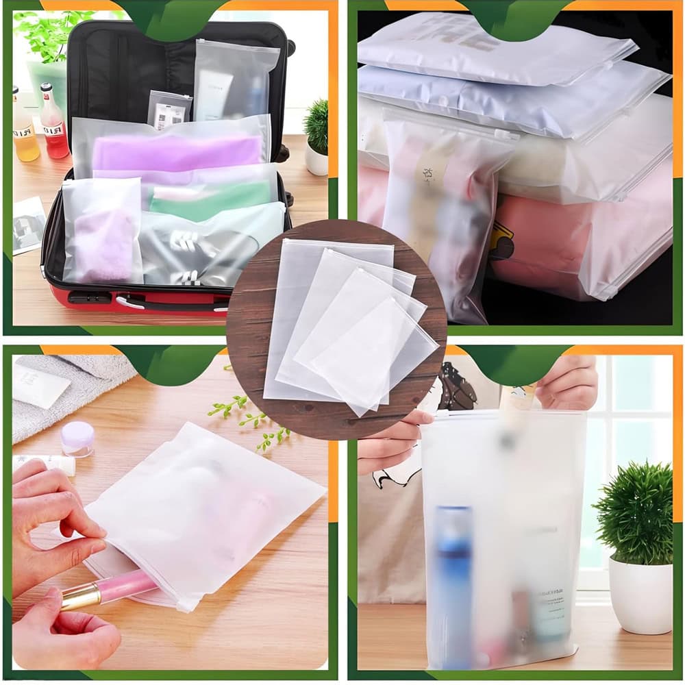 Pungi mate reutilizabile cu închidere tip cursor (set 50 buc) - CraftUp