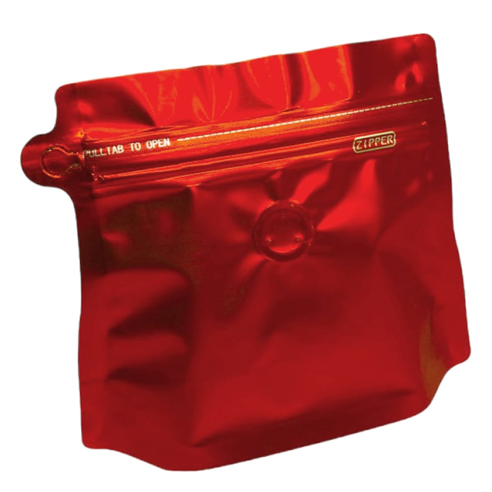 Pungi stand up model pouch cu valva și fermoar - roșu (set 50 buc) 20x17x6cm - CraftUp