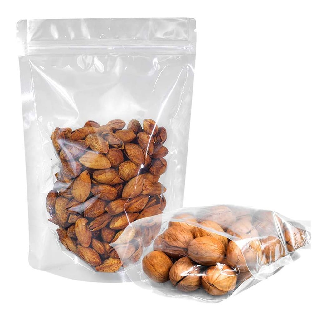 Pungi stand up transparente reutilizabile cu fermoar (set 100 buc) - CraftUp