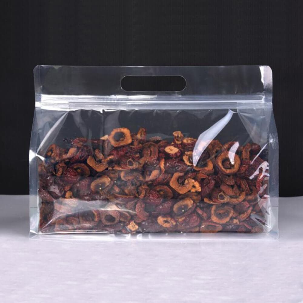 Pungi stand up transparente reutilizabile cu fermoar și maner (set 50 buc) - CraftUp