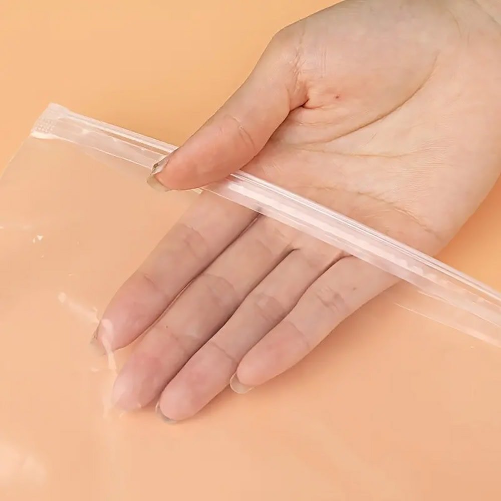 Pungi transparente reutilizabile cu închidere tip cursor (set 50 buc) - CraftUp