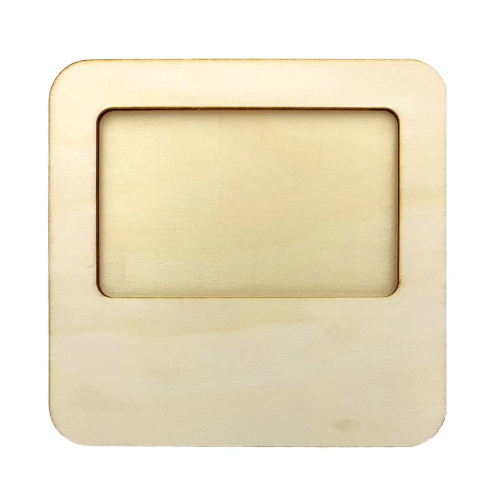 Ramă foto lemn - pătrat - CraftUp