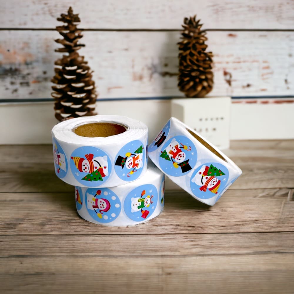 Rolă 500 stickere Crăciun 2.5cm - model 2 - CraftUp