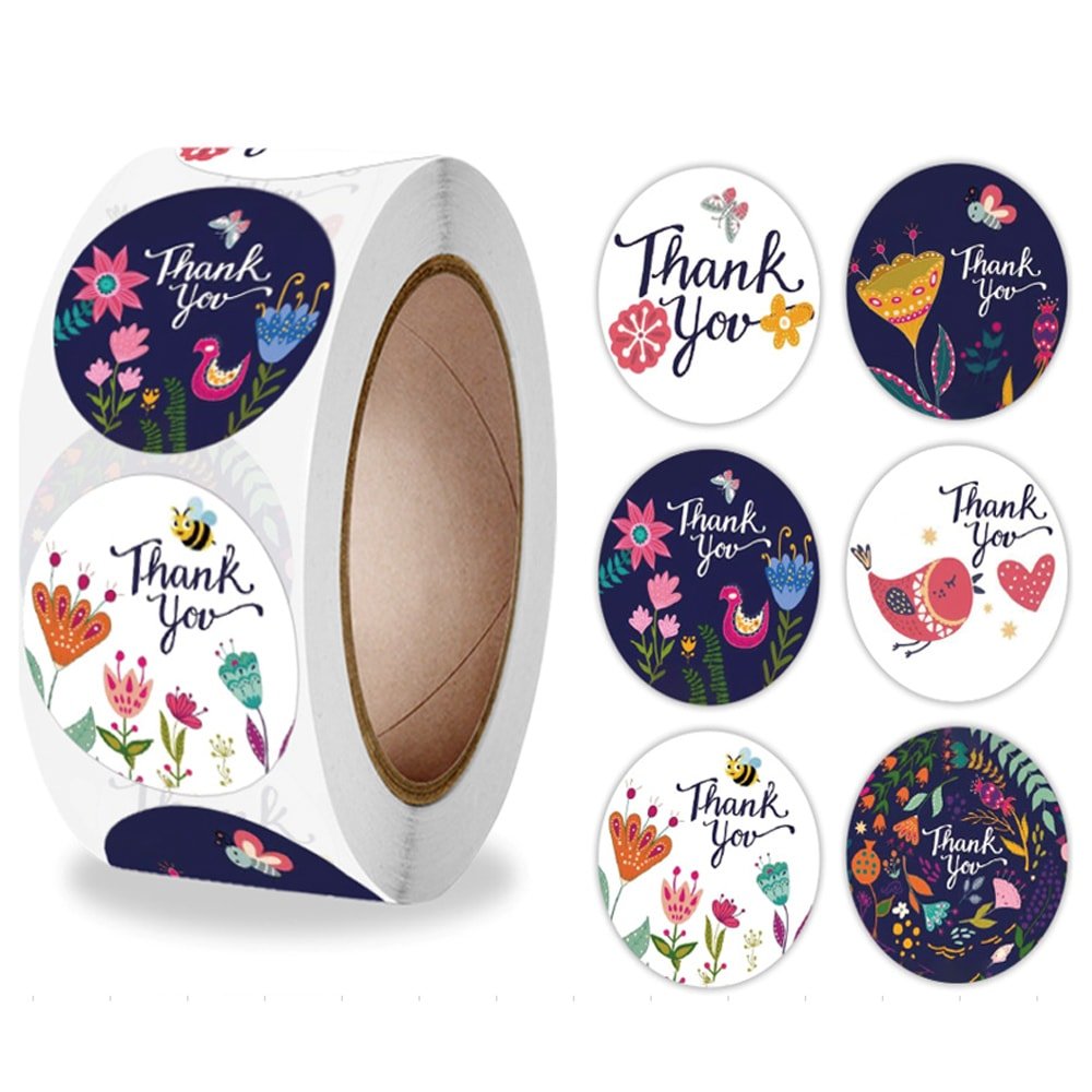 Rolă 500 stickere rotunde 2.5cm - mix modele 3 - CraftUp