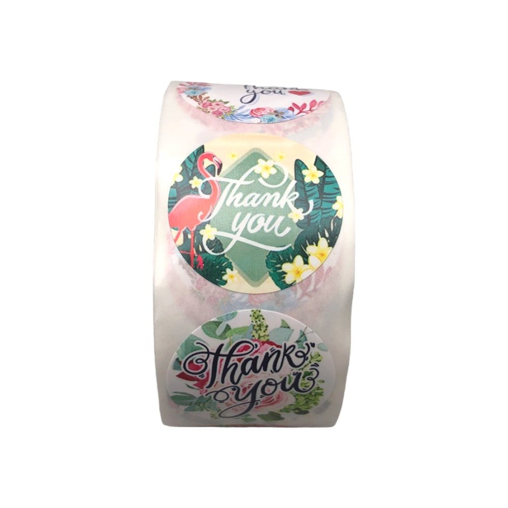 Rolă 500 stickere rotunde 2.5cm - mix modele 6 - CraftUp