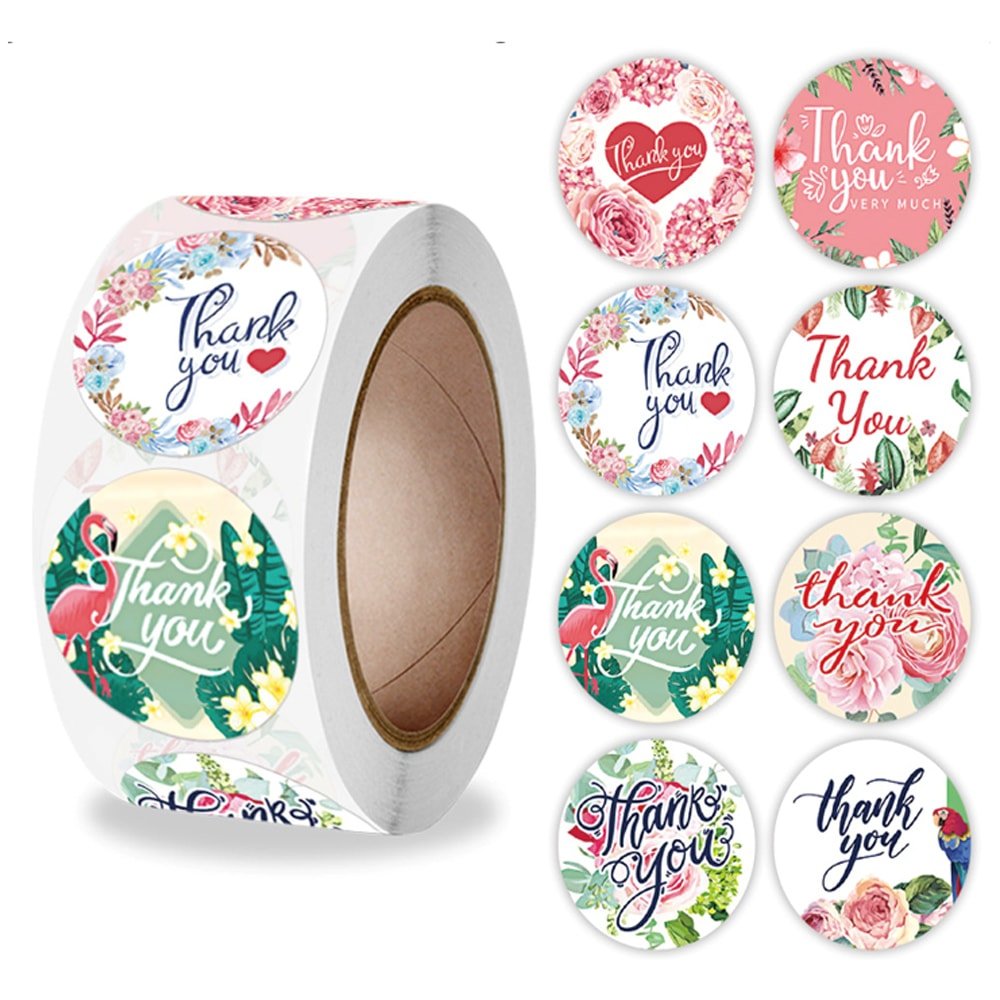 Rolă 500 stickere rotunde 2.5cm - mix modele 6 - CraftUp