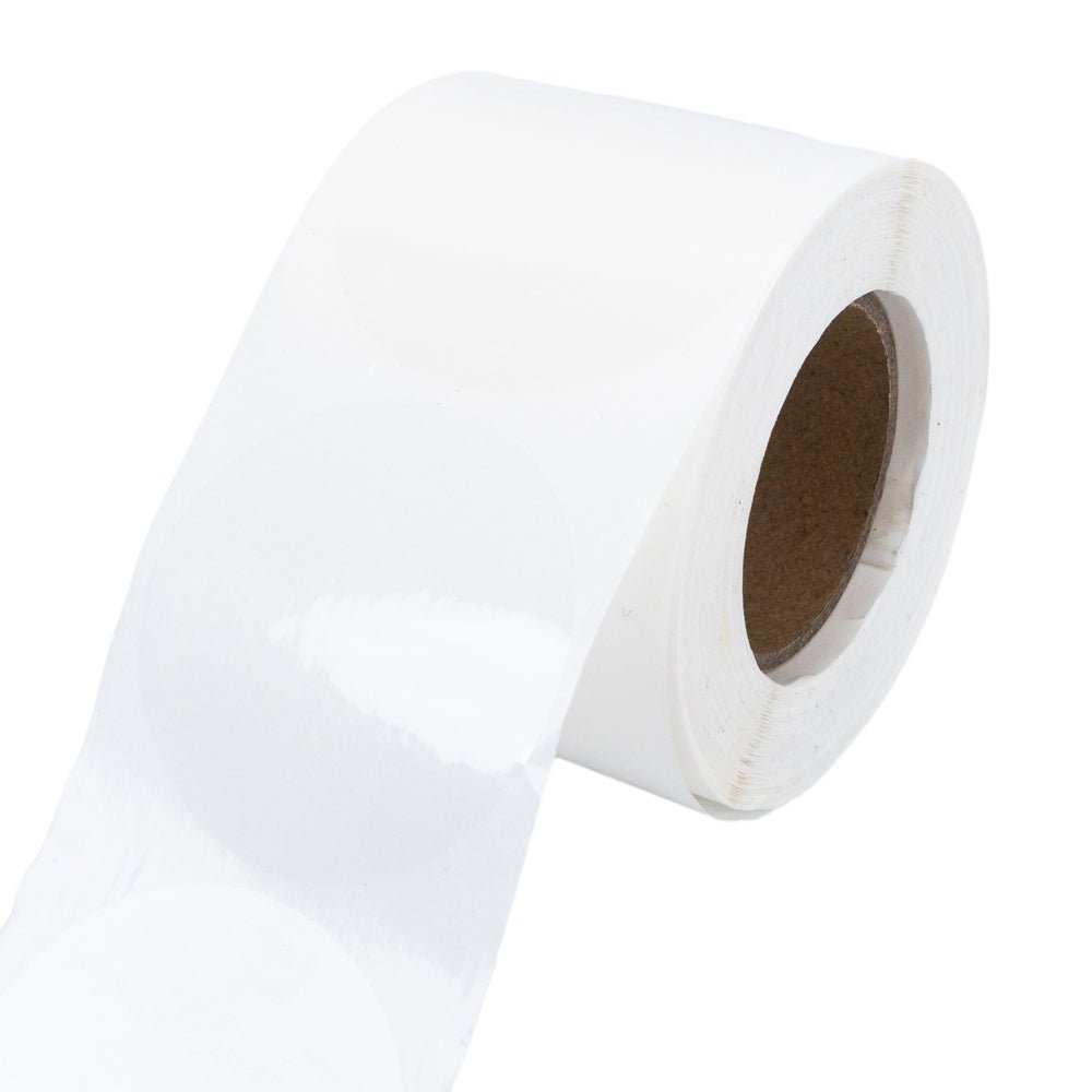 Rola cu stickere rotunde transparente (500 buc/rola) - CraftUp