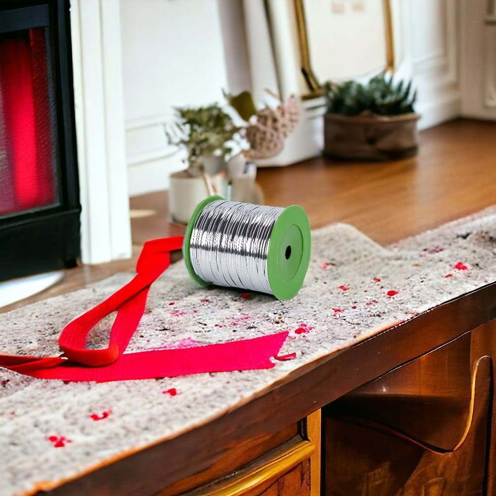 Rolă sfoară metalizată 275m - Argintiu - CraftUp