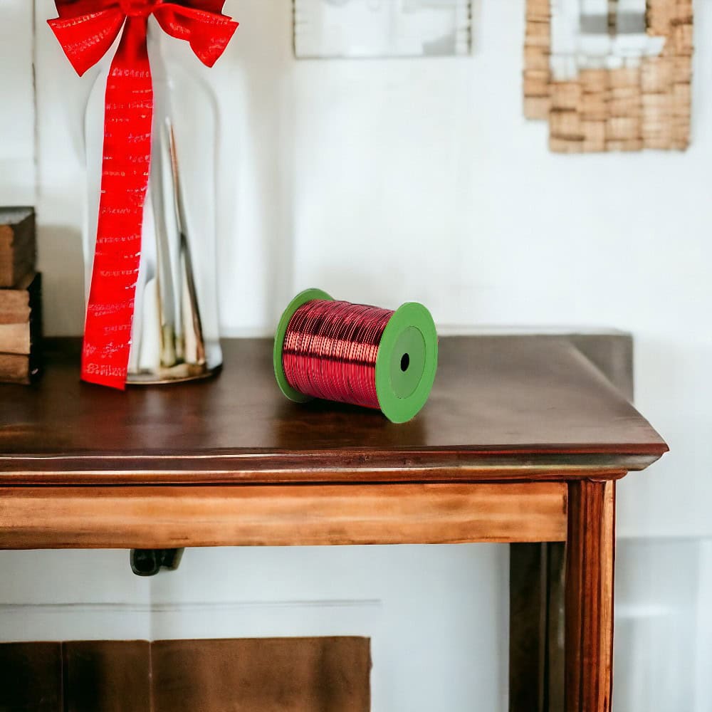 Rolă sfoară metalizată 275m - Roșu - CraftUp