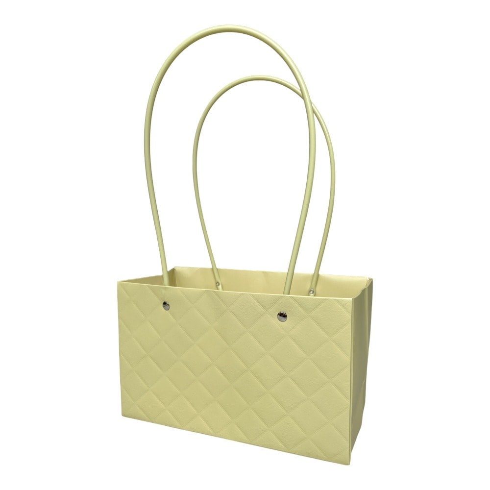 Sacoșe dreptunghiulare model romburi cu mâner - verde (set 10 buc) - CraftUp