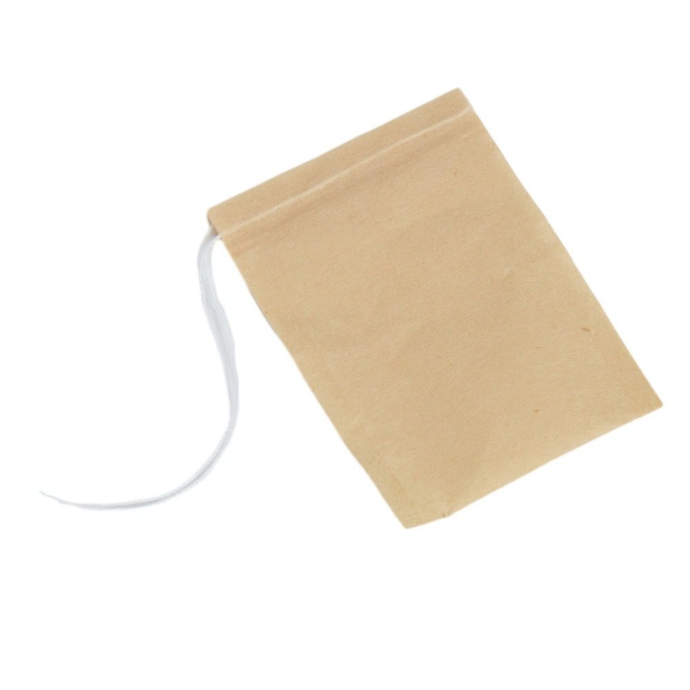 Săculeț hârtie mic cu sfoară - beige 5x7cm (set 100 buc) - CraftUp