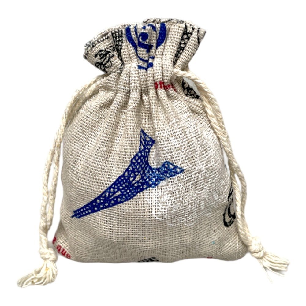 Săculeți textil dreptunghiulari model Paris - alb (set 50 buc) 9x12cm - CraftUp