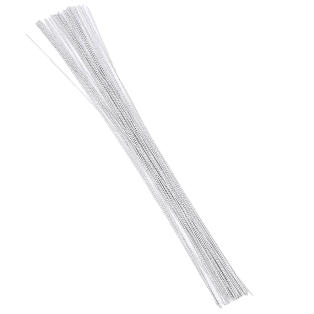 Sârmă floristică - Alb (set 40 buc) - 0.8mm x 45cm - CraftUp