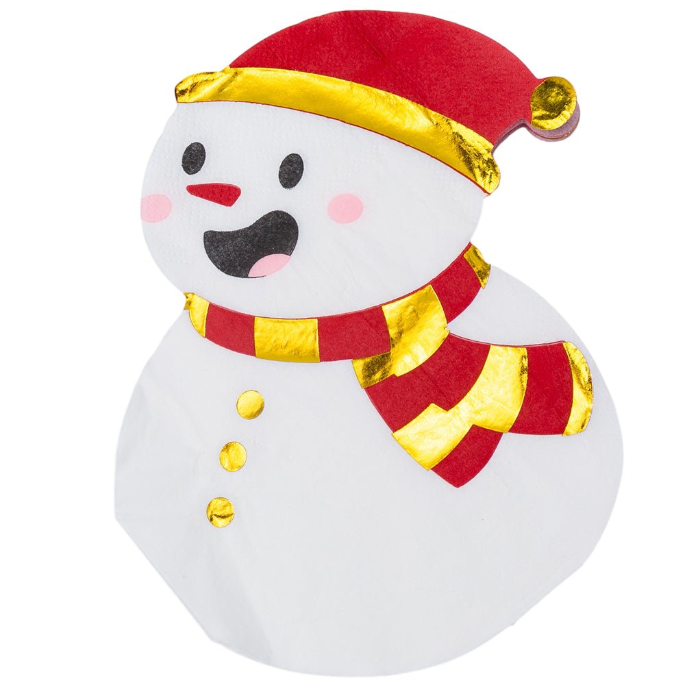 Șervețele de Crăciun în formă de om de zăpadă (set 20 buc) - CraftUp